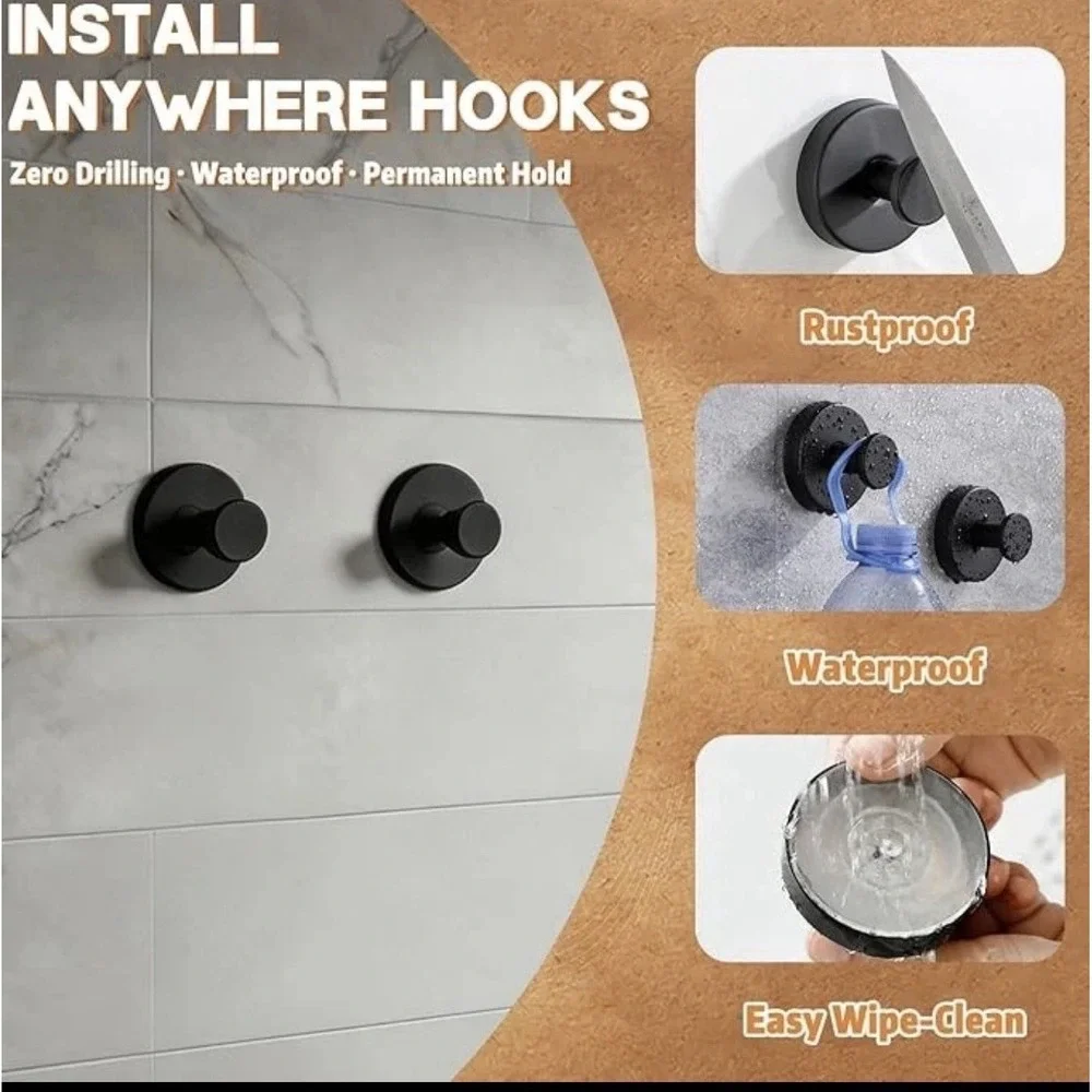 4 Suction Cup Wreath Hanger，Suction Cup Hooks Hanging 15 Lbs，Waterproof (GOLD)
